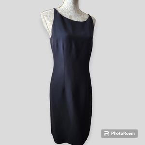 Ann Taylor Loft Black Spaghetti Strap Old Money Cocktail Dress size 10P